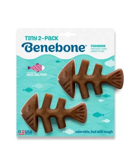 Brinquedo para Cães Benebone Fishbone Tiny 2 Unidades
