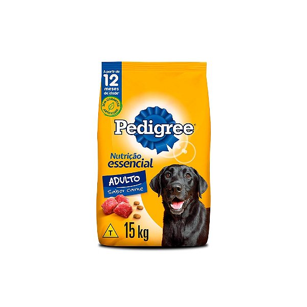 Ração para Cães Pedigree Nutrição Essencial Adulto Carne 15kg
