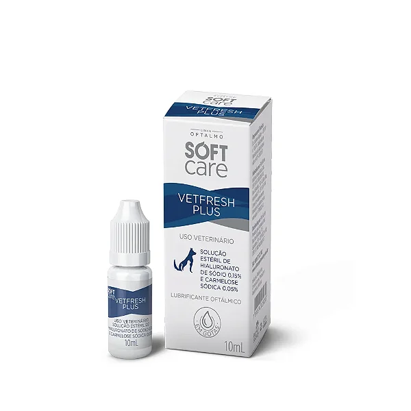 Lubrificante Oftálmico para Cães e Gatos Soft Care VetFresh Plus 10ml