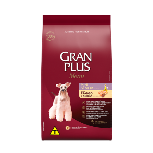 Ração para Cães Gran Plus Cães Sênior Raças Pequenas Frango e Arroz