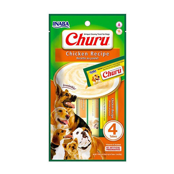 Petisco para Cães Churu Dog Frango 56g – 4 Unidades