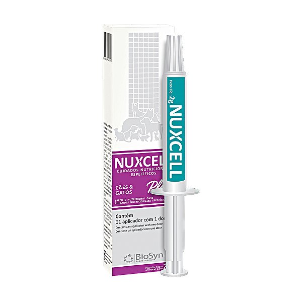 Suplemento Biosyn Nuxcell Plus para Cães e Gatos 2g
