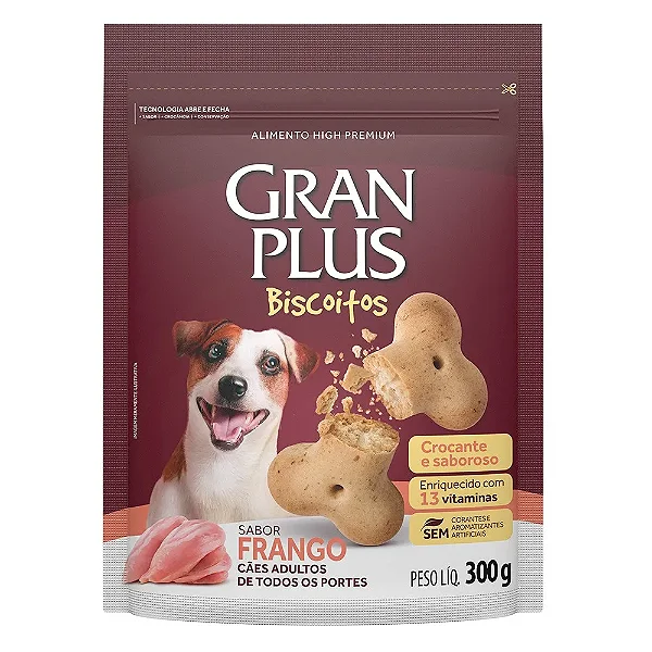 Biscoito para Cães Adultos Granplus Frango 300g