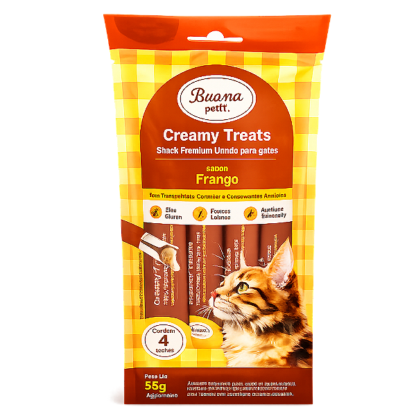Petisco Úmido para Gatos Buona Petix Frango 56g