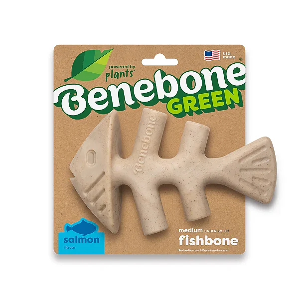 Brinquedo para Cães Benebone Green Fishbone Medium
