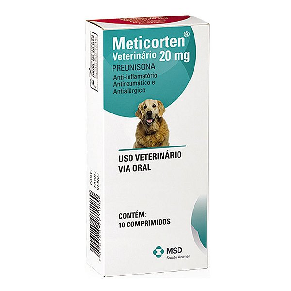 MSD Meticorten 20mg com 10 Comprimidos