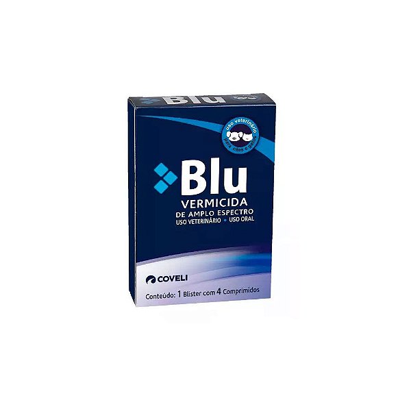 Blu Vermicida com 4 Comprimidos