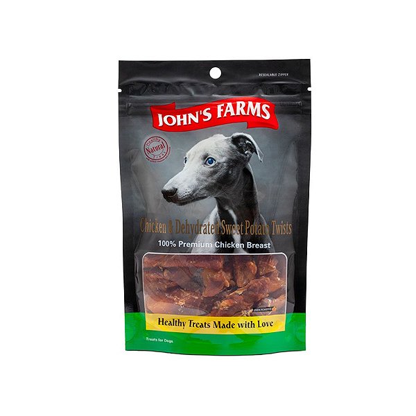 Petisco para Cães Johns Farms Peito de Frango com Batata Doce 100g