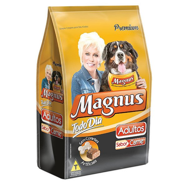 Ração para Cães Adultos Magnus Todo Dia Carne Leve 16kg Pague 15kg