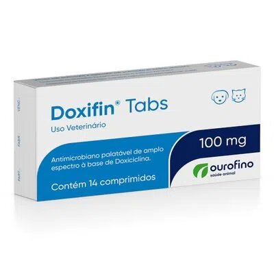 Antimicrobiano para Cães e Gatos Doxifin Tabs 100mg - 14 comprimidos