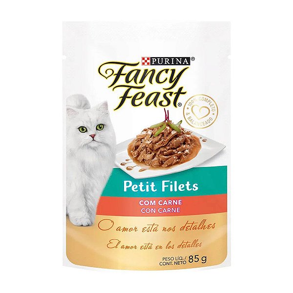 Ração Úmida Fancy Feast Petit Filets Carne 85g