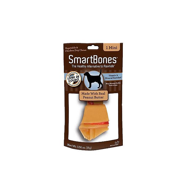 SmartBones Osso Mini Manteiga de Amendoim 1 unidade - 16g