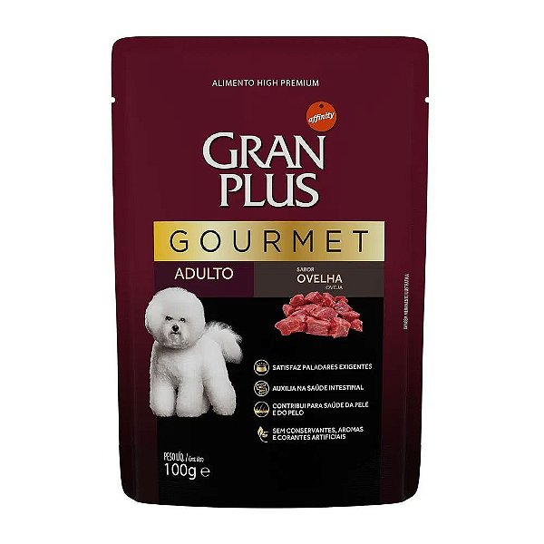 Gran Plus Gourmet Sachê para Cães Adultos sabor Ovelha 100g