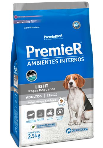 Ração para Cães Premier Ambimentes Intesrnos Adulto Light 2,5kg
