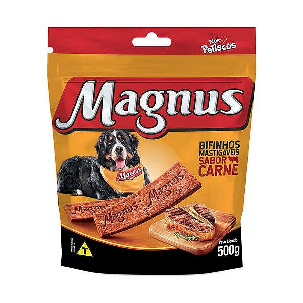 Magnus Bifinho Mastigável para Cães Adultos sabor Carne 500g