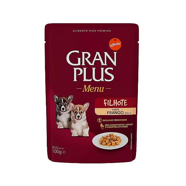 Gran Plus Sachê para Cães Filhotes sabor Frango 100g