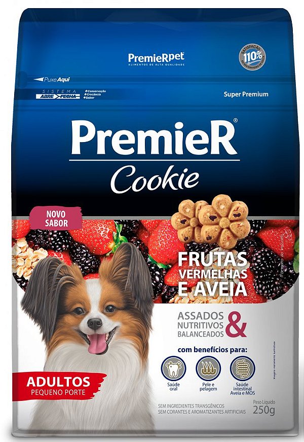 Biscoito para Cães Adultos Premier Cookies Frutas Vermelhas e Aveia 250g