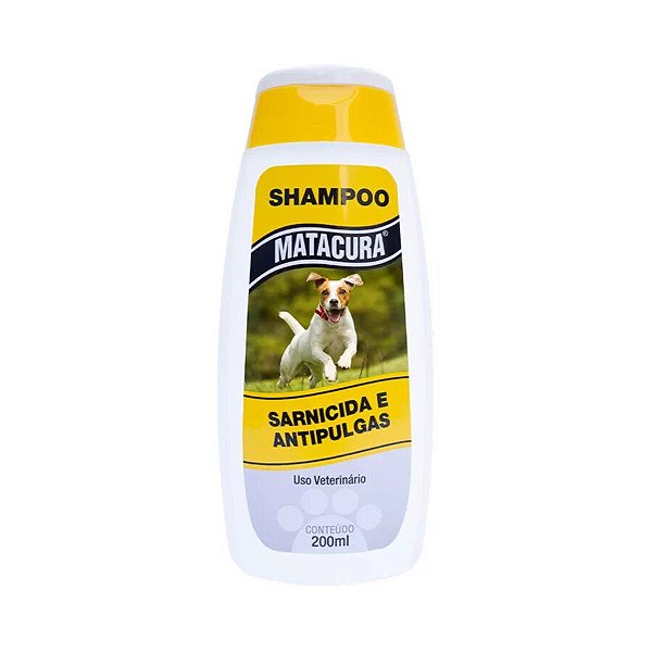 Matacura Shampoo Sarnicida e Antipulgas para cães 200ml