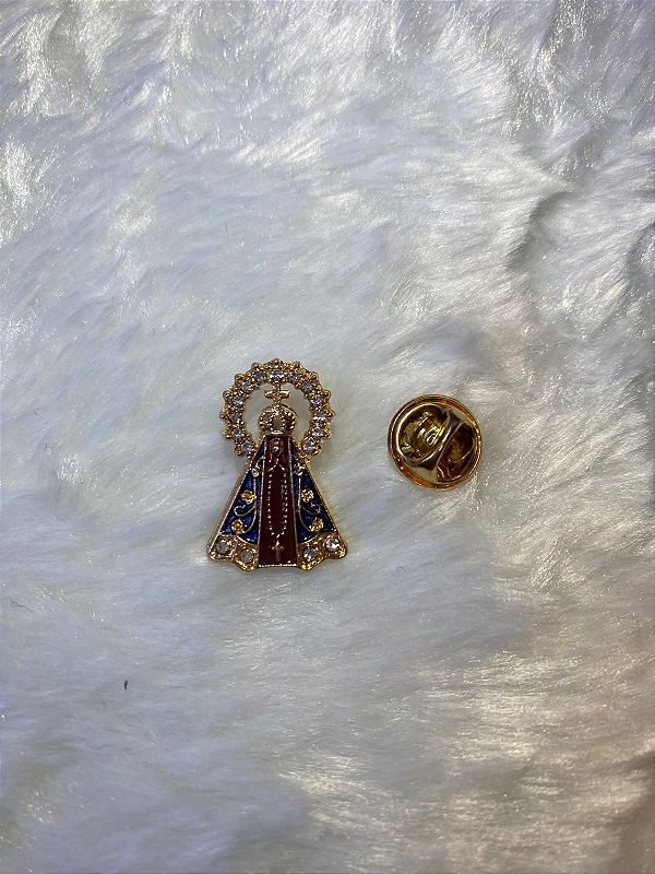 Broche N. Sra. Aparecida (com brilho)