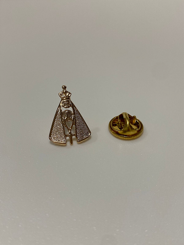 Broche N. Sra. Aparecida (vazado dourado)
