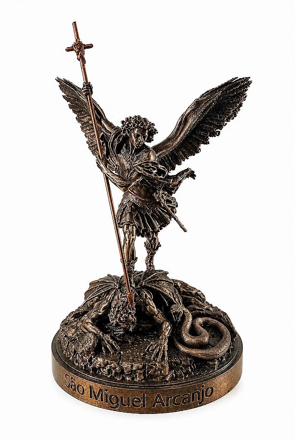 Pré-venda Imagem São Miguel Arcanjo em Resina Bronze