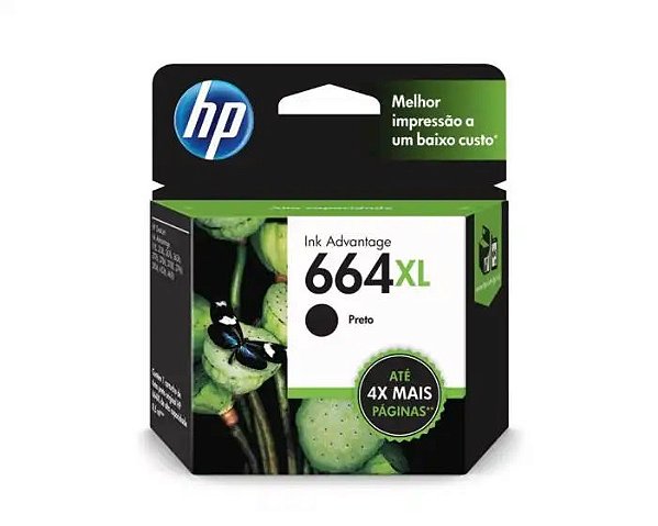 Cartucho HP 664 XL Preto F6V31AB
