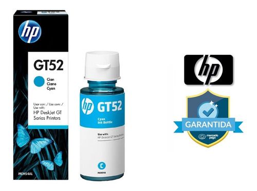 Refil de Tinta HP GT 52 CIANO - 70ml Original