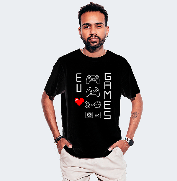 Camiseta Eu Amo Games | Gamer Forever