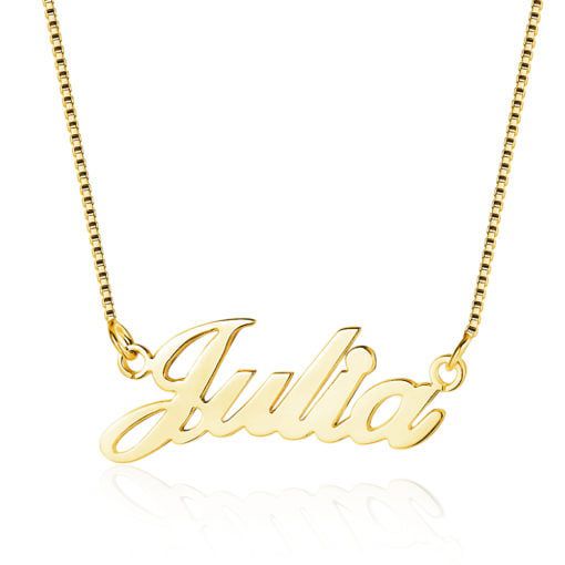 Colar Com Nome Personalizado / Nome simples - Ouro 18k