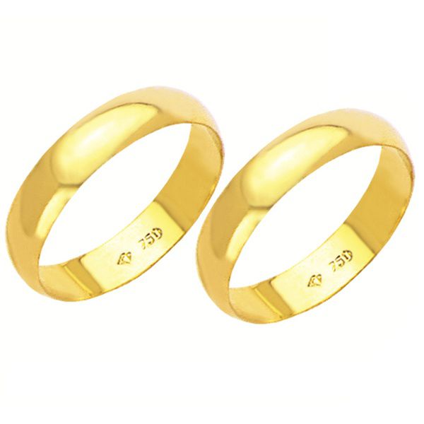 PAR DE ALIANÇAS 5MM BURÚNDI - OURO 18K