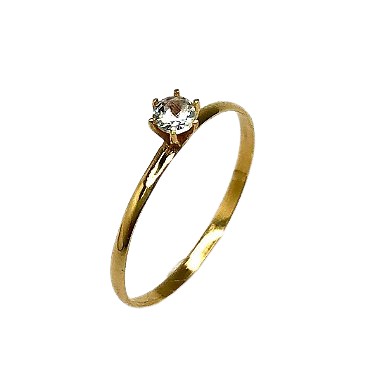 Anel Solitário Delicate - Ouro 18K