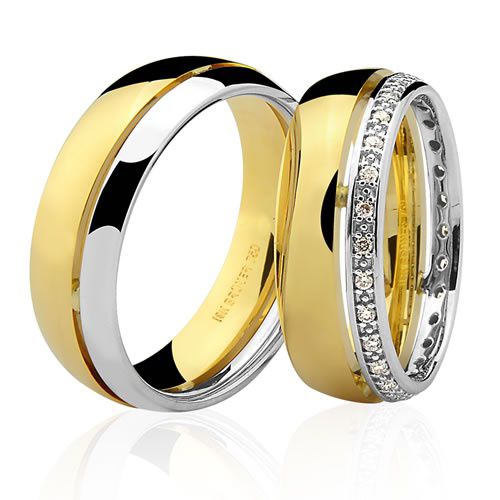 PAR DE ALIANÇAS BODAS 7MM BOLIVIA - OURO 18K