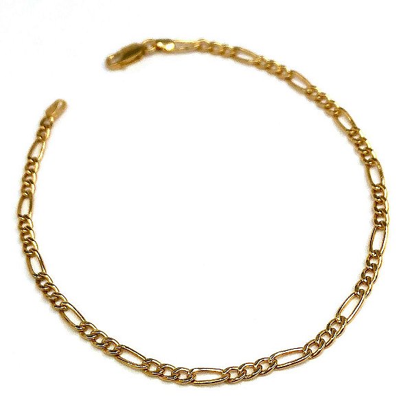 Pulseira Masculina 2.6mm - Elo 3x1 - Ouro 18k