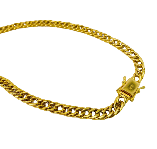Corrente Elo Duplo 5,5mm x 65 cm - Ouro 18k