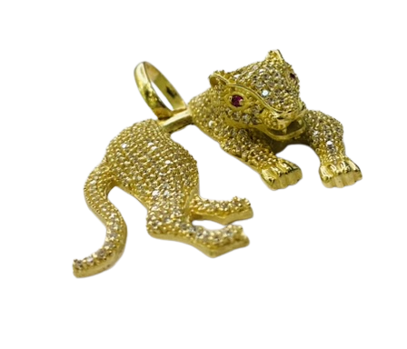 Pingente Pantera Cravejado - Ouro 18k