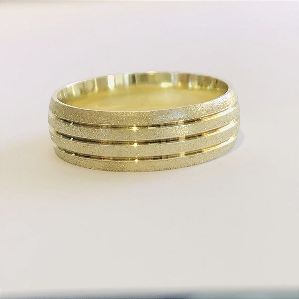 Par de Alianças 6 mm - Bulgária - Ouro 18k
