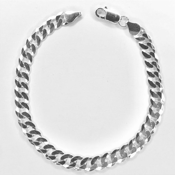 Pulseira Masculina Elo 1x1 - 6mm - Prata 925