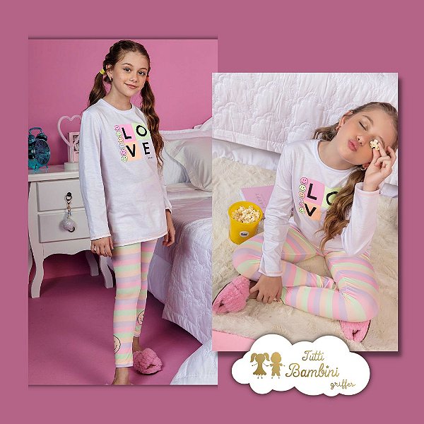 Pijama Blusa Manga Longa E Legging  Vic & Vicky - 51236