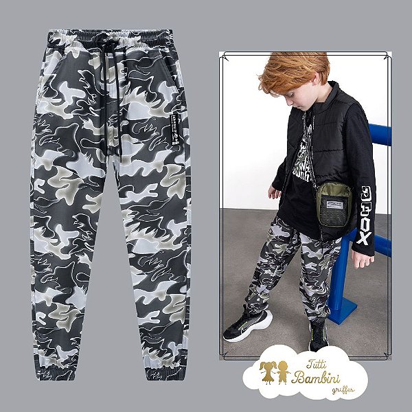 Calça Cinza Militar Luc Boo