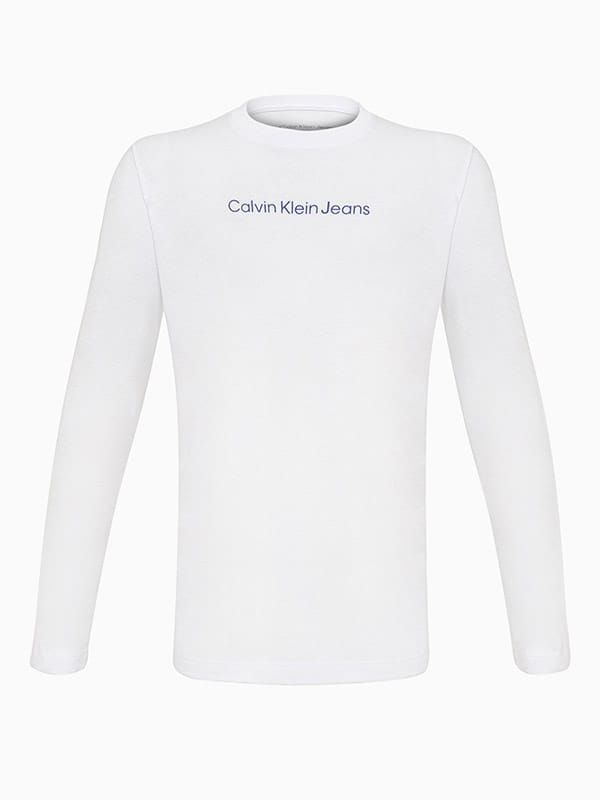 Camiseta Ml Boy Branco Calvin Klein - 8450900