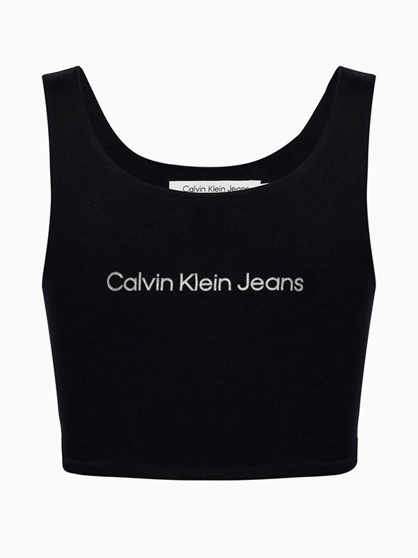 Blusa Cropped Cotton Preto Calvin Klein - 2210987