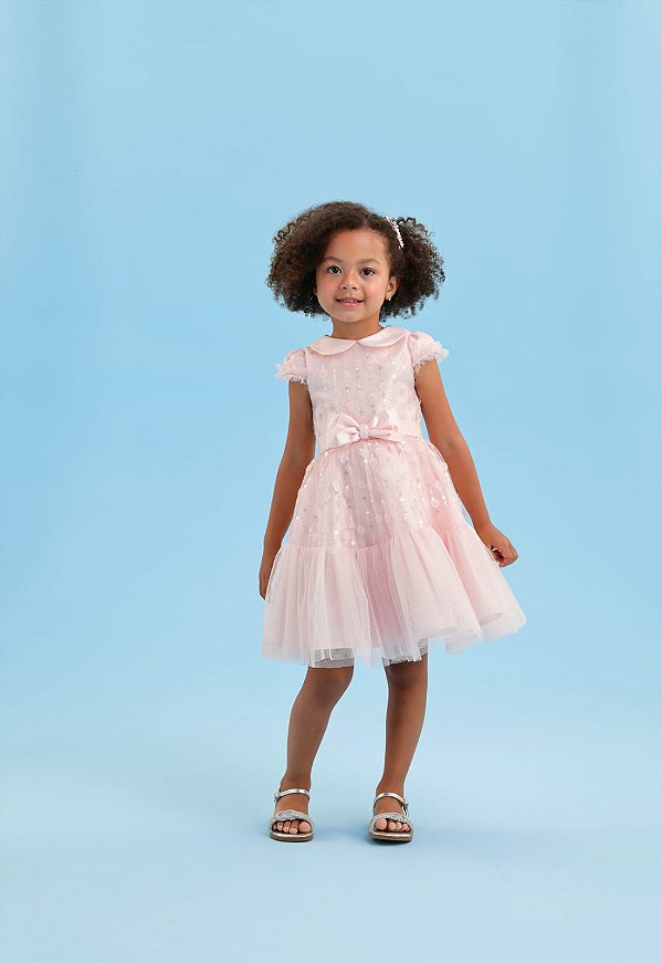 Vestido Verao Tule Flor Petit Cherie - 23 192