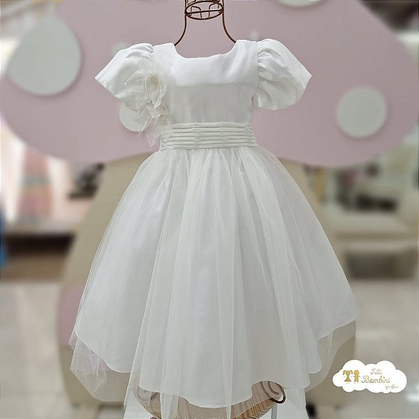 Vestido Off Tominhas e Manga Bufante Kopela - 697