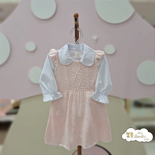 Conjunto Bebe Feminino Maria Flor Rosa Mini Lady - 4714007