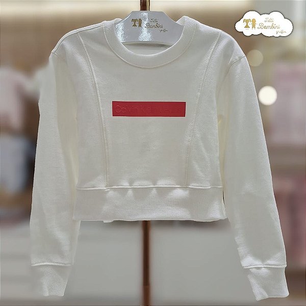 Casaco Girl Embossed Off White Calvin Klein - 2860111