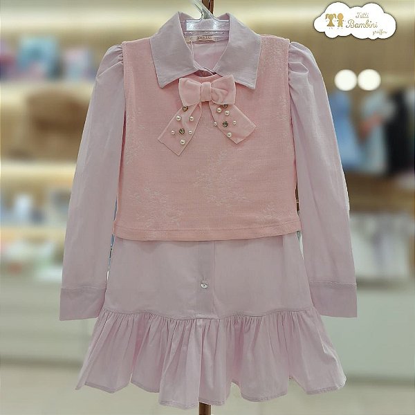 Vestido Menina Yoloveyo Rosa - 24117