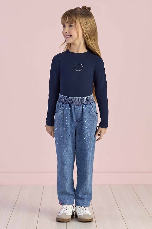 Blusa Panda Marinho Ml Mon Sucre - 2426248