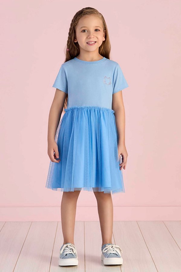 Vestido Litlle Cats Azul Mon Sucre - 26040