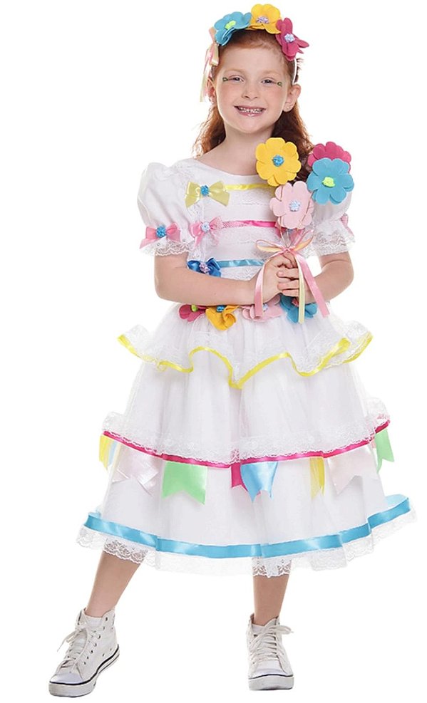 Vestido Junino Noiva Com Bandeirinha Muvile-9957