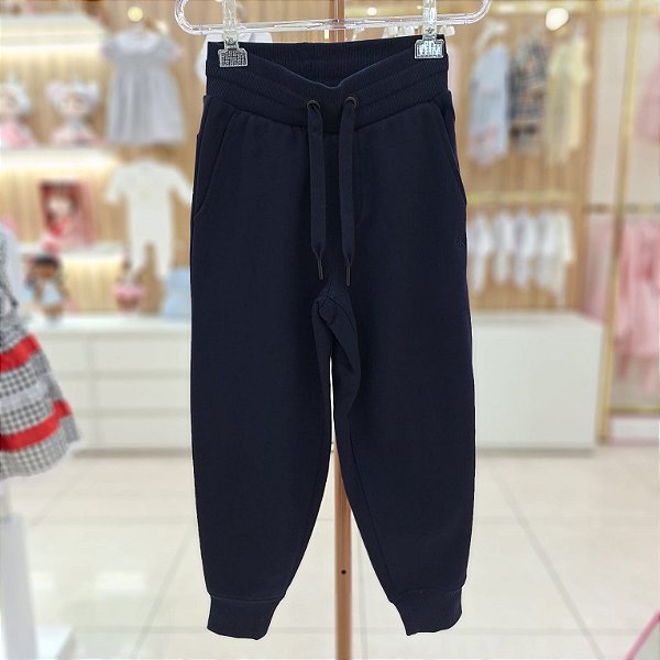 Calça Boy Bordado Marinho Calvin Klein - Cj50j10cm023